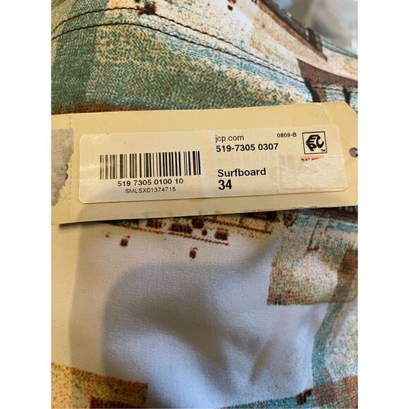 NWT Men’s Arizona Jeans Co. Board Shorts Brown Size 34 - Picture 12 of 12